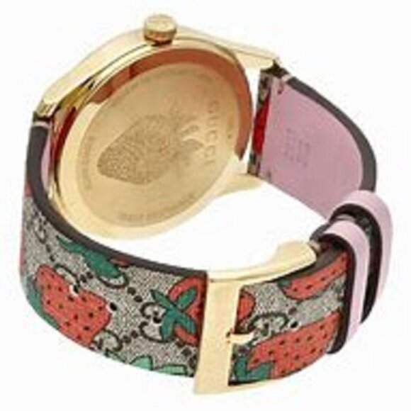 Gucci G-Timeless Strawberry Watch, Limited Edition, Swiss Made, Sapphire Crystal - Picture 4 of 7